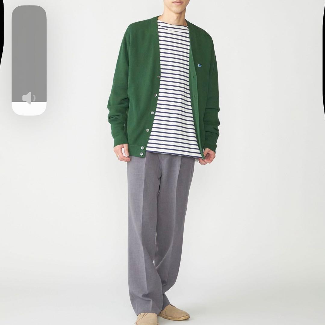 【希少サイズ】SHIPS別注 LACOSTE Vネック カーディガン