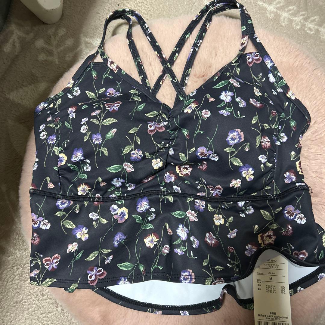 ぴき様　LAVA スプリングフラワーフレアブラトップ　web限定パンジーMサイズ