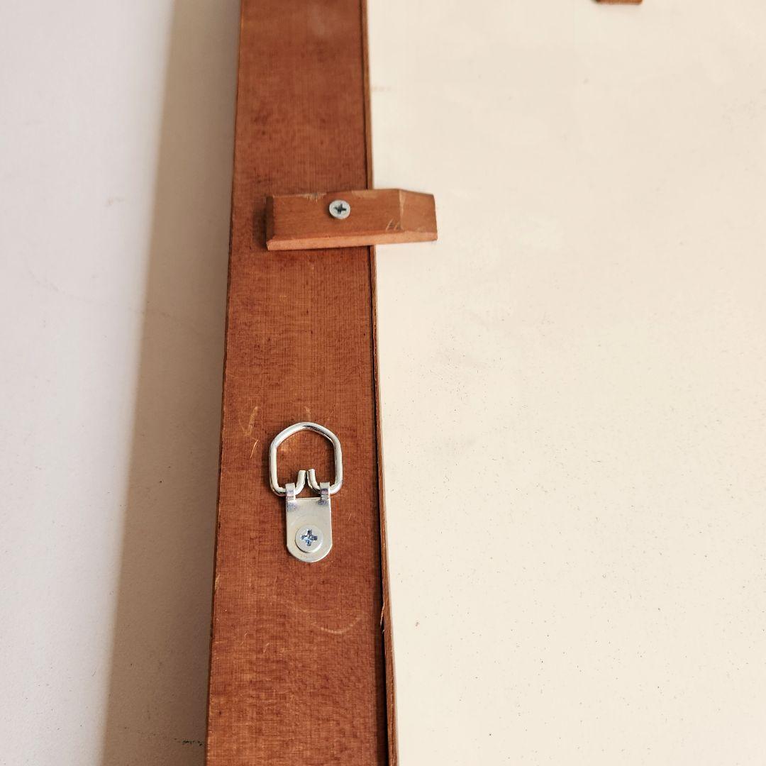 ヴィンテージ　木製フレーム　ウォールミラー 壁掛け鏡 天然木 鏡