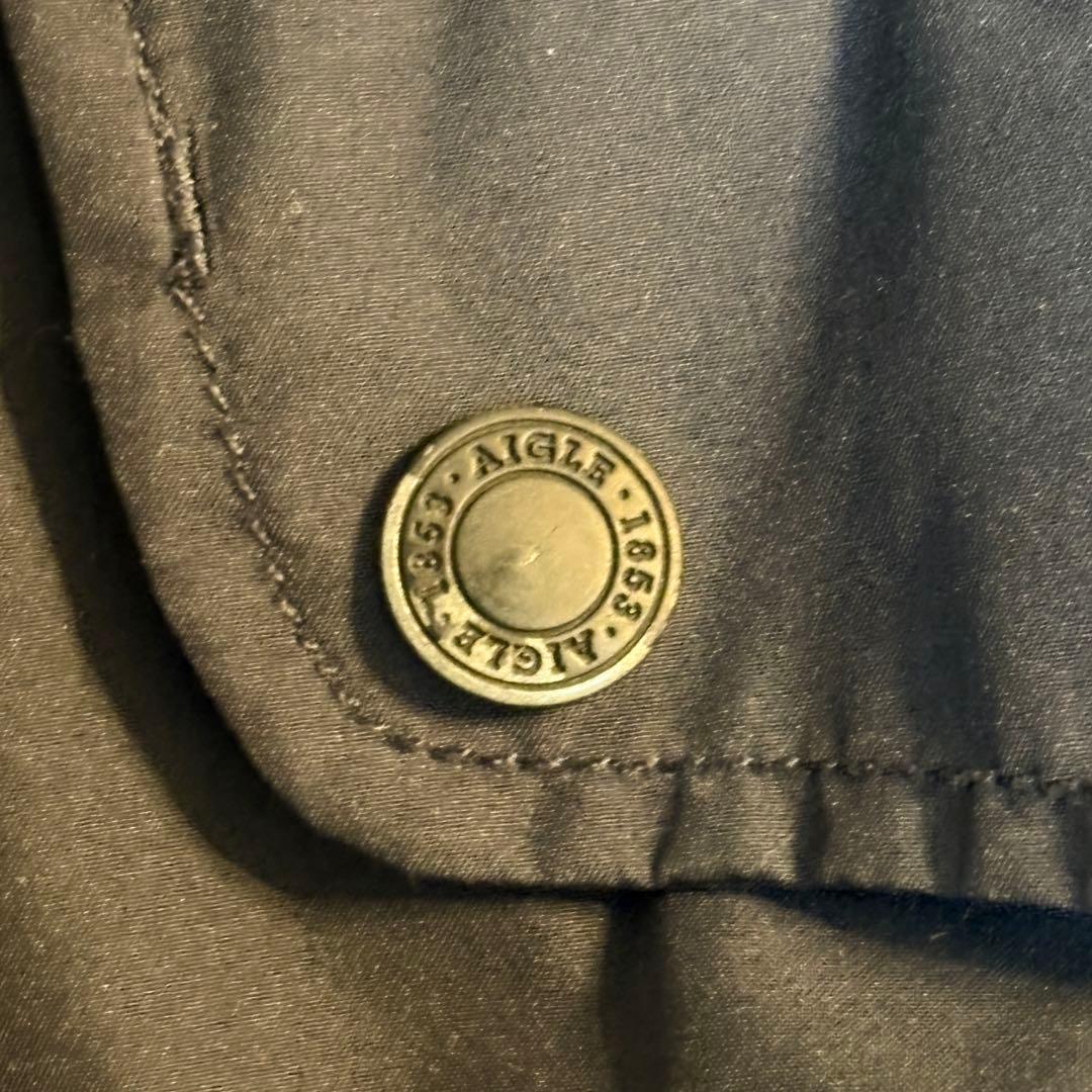 AIGLE エーグル GORE-TEX ステンカラーコート L 紺