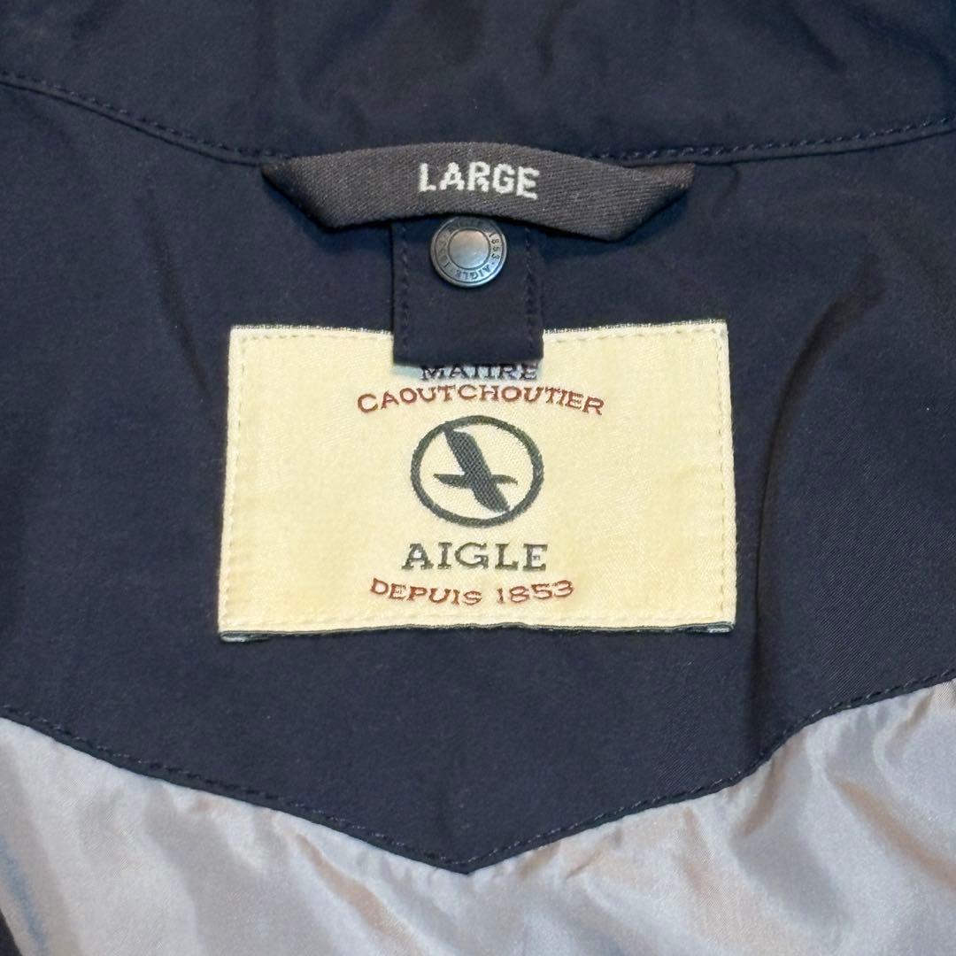 AIGLE エーグル GORE-TEX ステンカラーコート L 紺