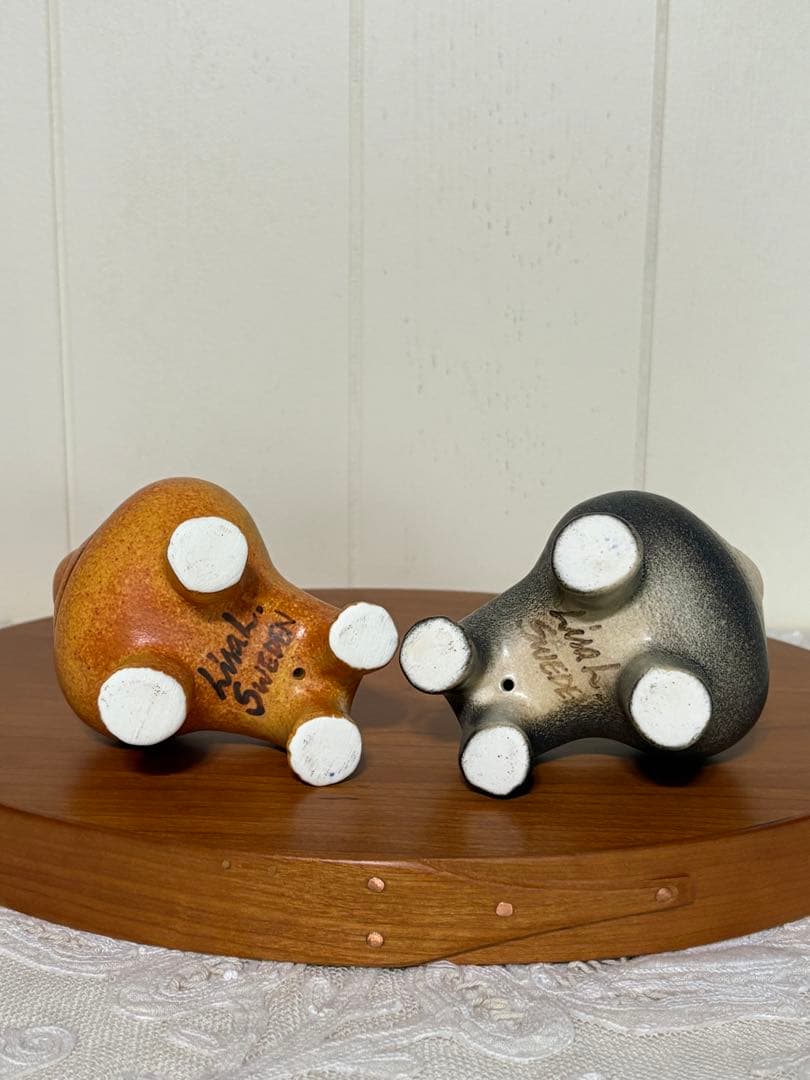 リサラーソン　ブルドッグ　ブラウン　グレー　2匹セット