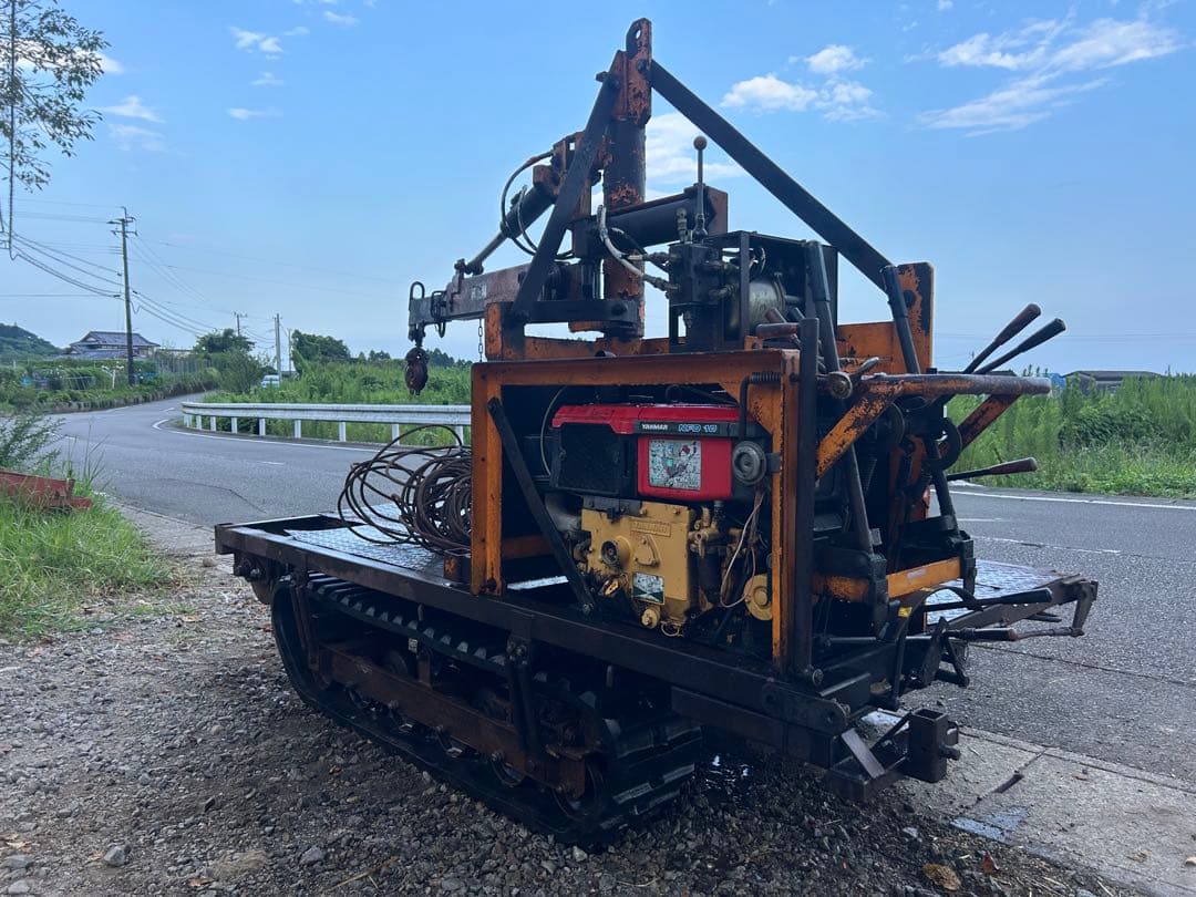 宮崎　日輪　林内車 ウインチ　ディーゼル　10馬力　集材機 木材運搬車　動画あり