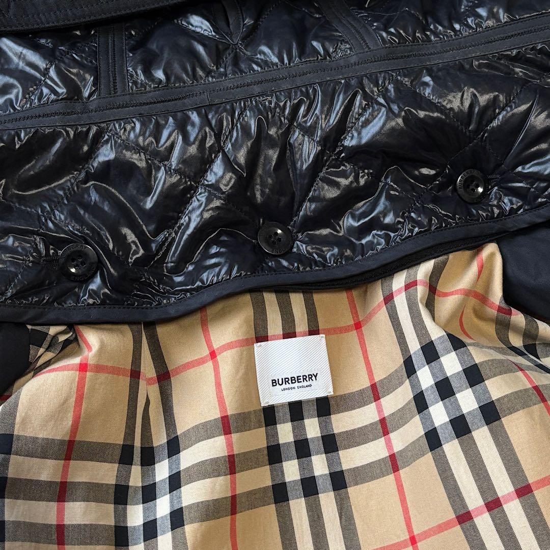BURBERRY ティッシ期 デタッチャブル フード キルティング コート