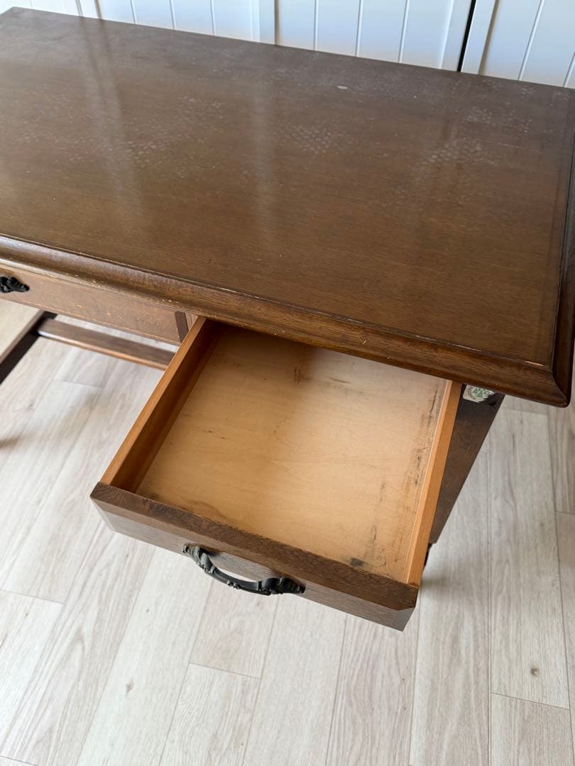 日本製 アンティーク デスク 机 ヴィンテージ 什器 書斎机 事務机 モリヤ家具