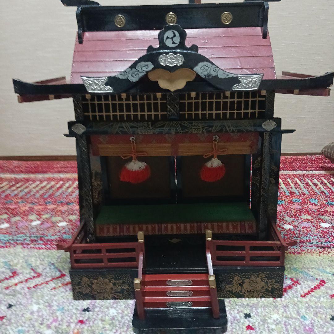 雛飾り　御殿　赤屋根