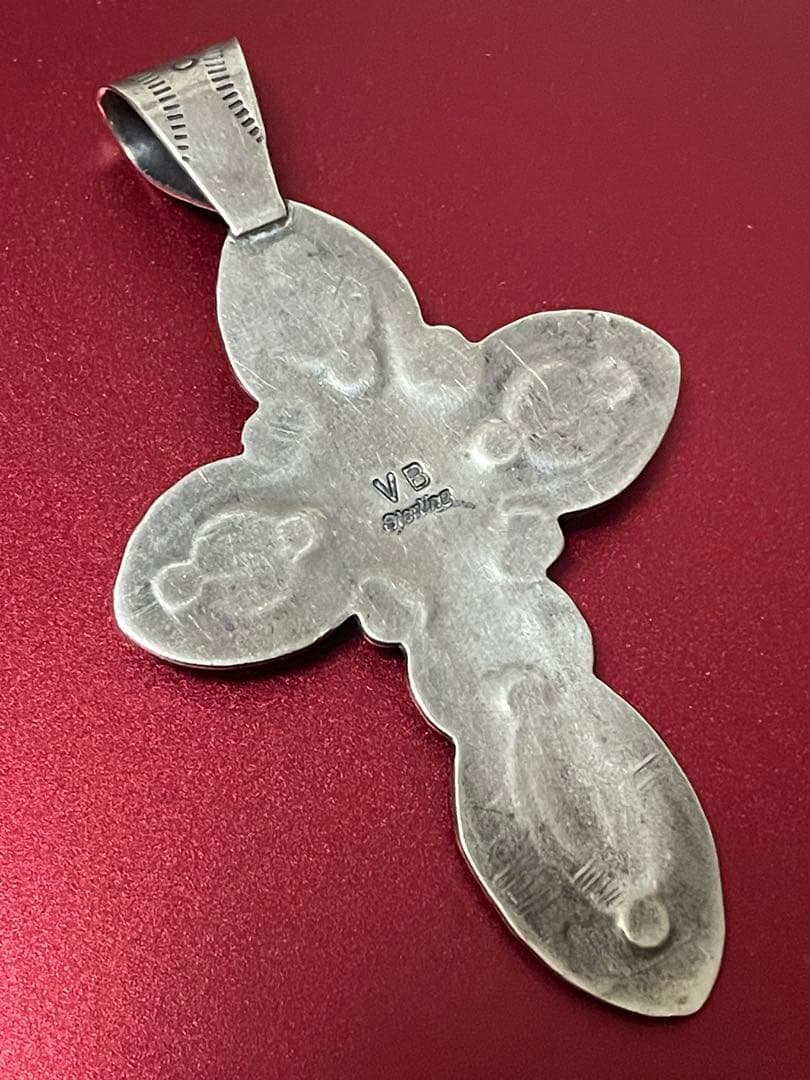 VB刻印/VERNON BEGAY作　ナバホ クロス型ペンダント