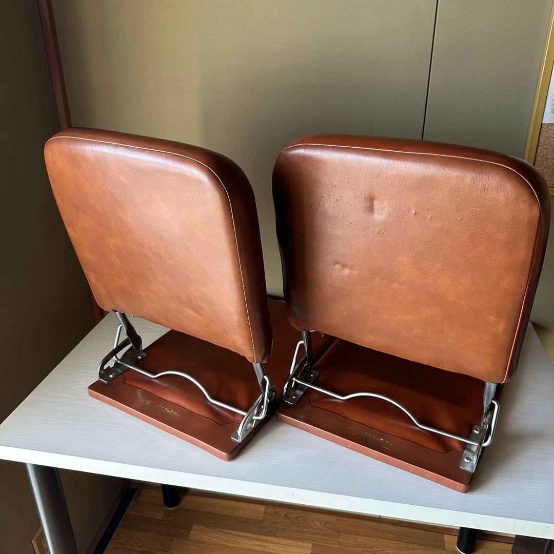 【希少！】⭐オリオン座椅子2脚セット⭐昭和レトロ 折りたたみ可能 茶ブラウン