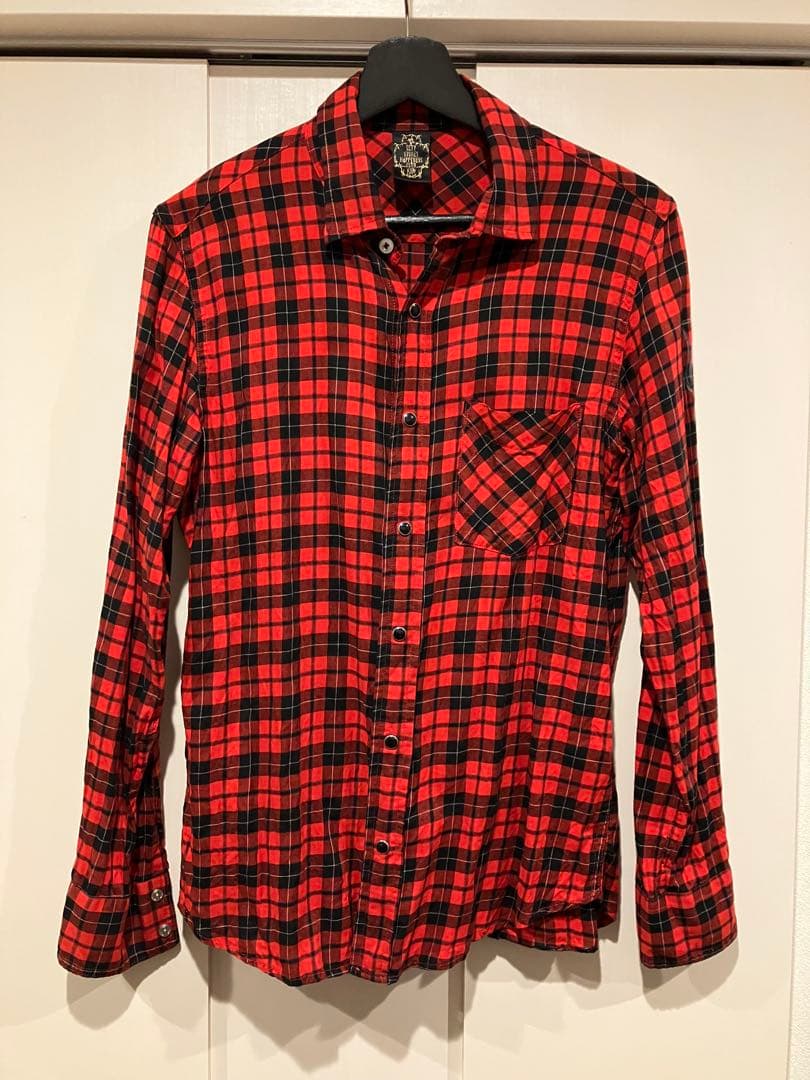 浅井健一 タトゥーマークチェックシャツ M / SEXY STONES