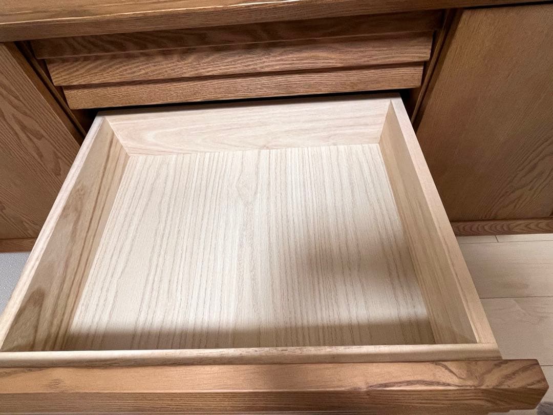 FALT 木製リビングボード サイドボード 収納 無垢材 幅120cm