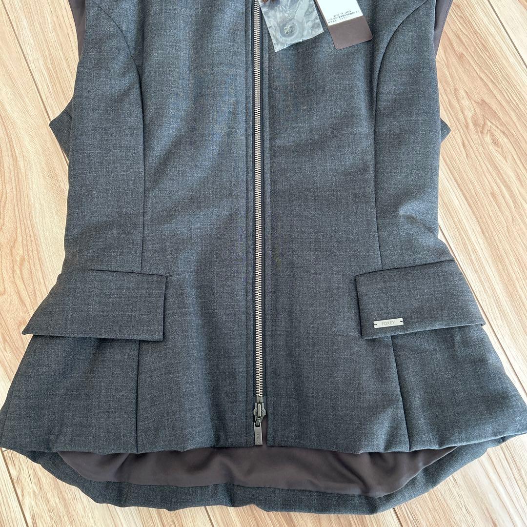 FOXEY フォクシー　中綿ダウンベスト　シルバーフォックス　ファー　38