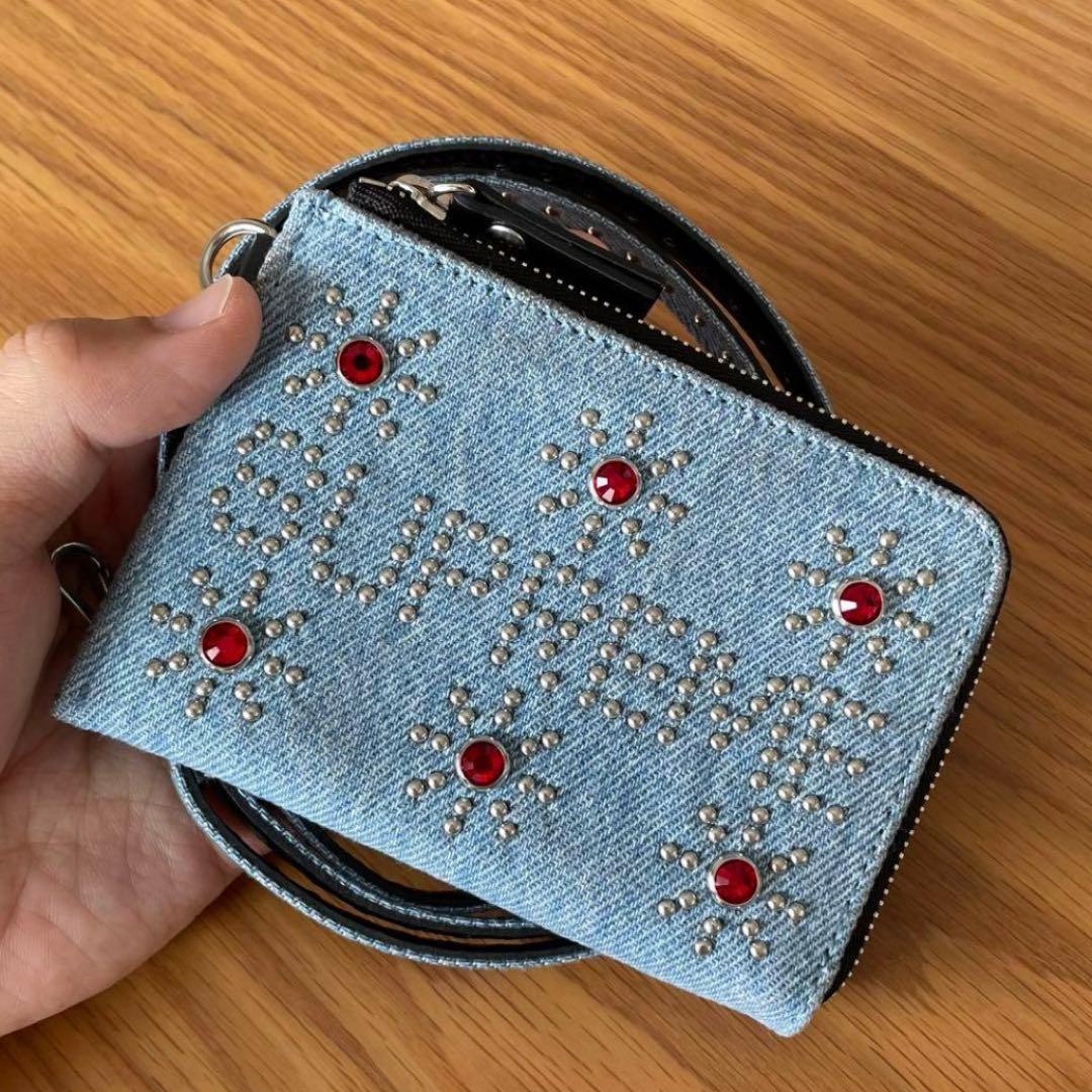 小物 Supreme HTC Studded Wallet denim