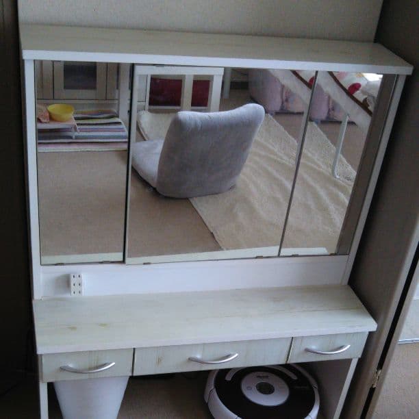 ドレッサー  三面鏡 ロータイプ