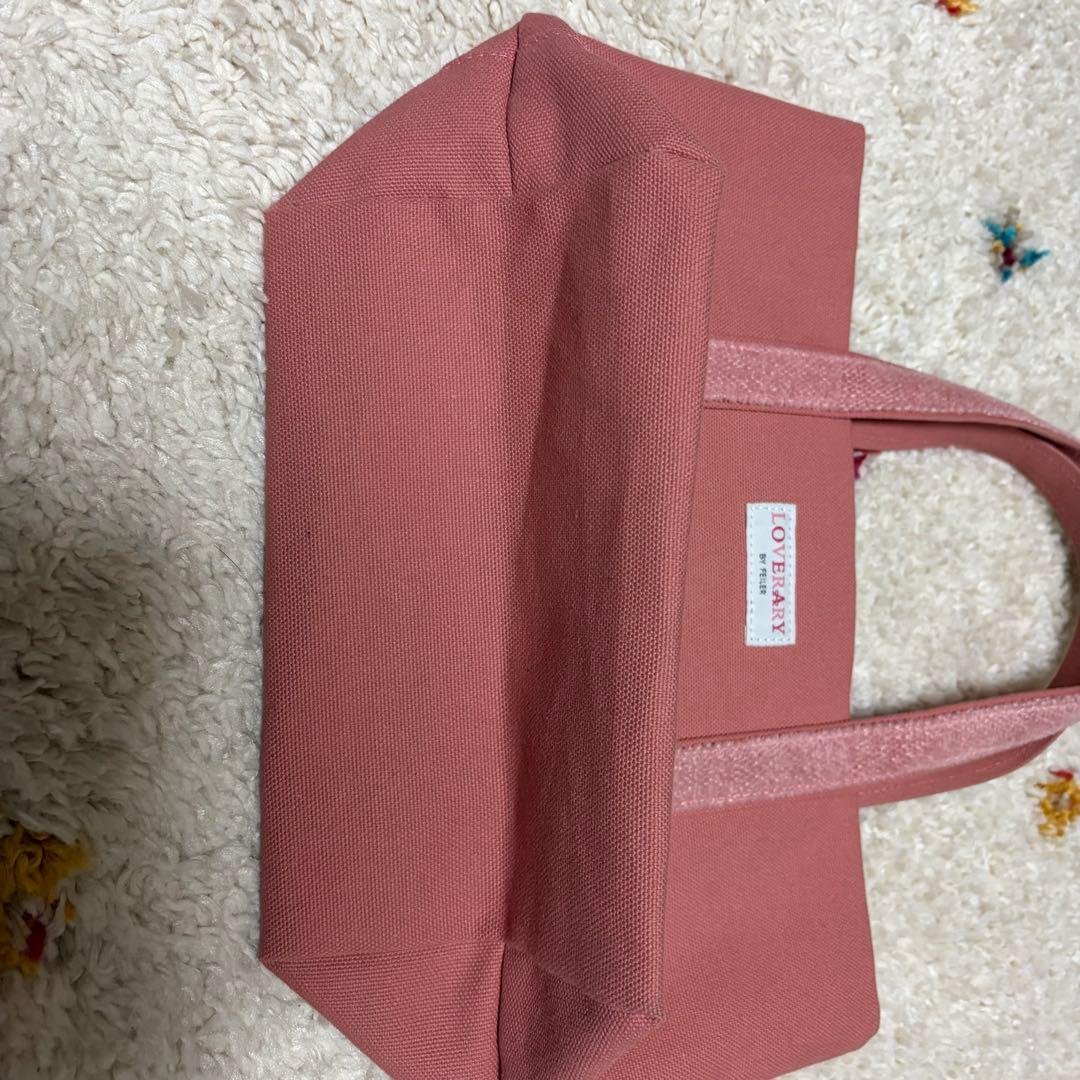 オールドテディ　ワッペントートバッグ ピンク