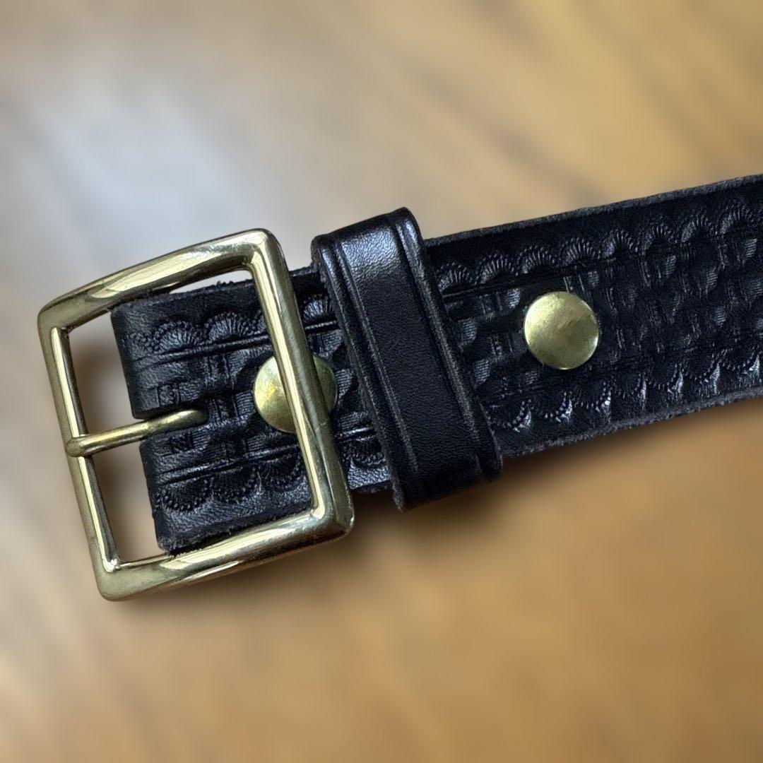 小物 Langlitz Leathers Pants Belt Basket Wave