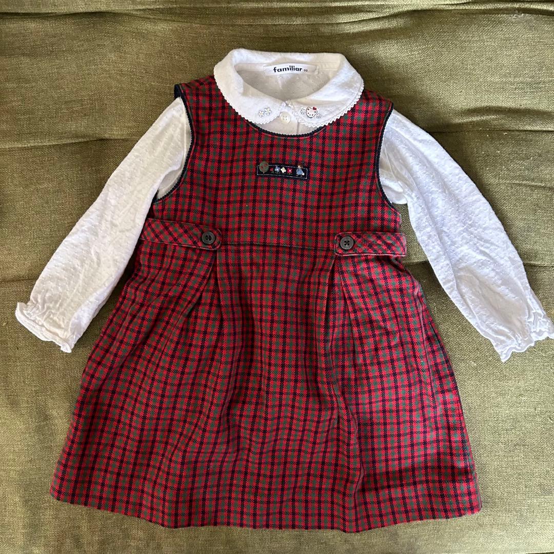 美品　ファミリア　ワンピース　ブラウス　90フォーマル　入園式　卒園式　結婚式