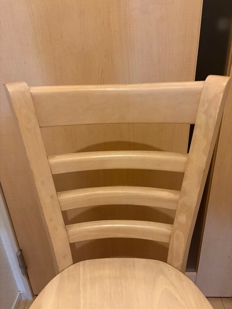 フレンチカントリー　ダイニングチェア　アイボリー 北欧ラダーバック　アンティーク