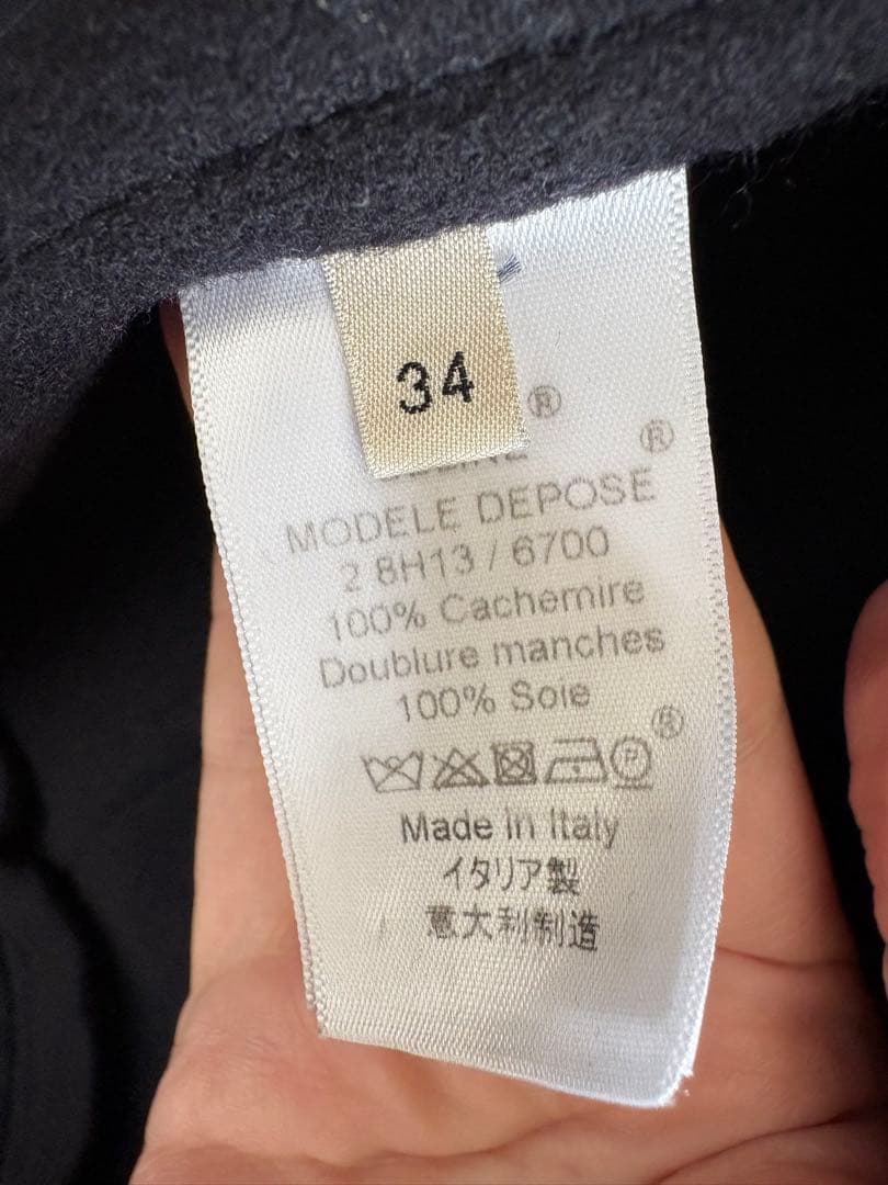 【美品】セリーヌ エッグクロンビーコート 34 ネイビー フィービー期