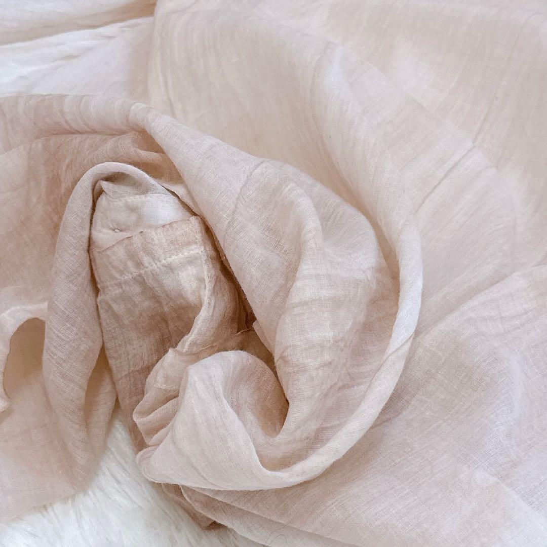 [美品] かぐれ　ピグメントダイ2WAYブラウス　ピンク　袖フレア　ゆったり　F