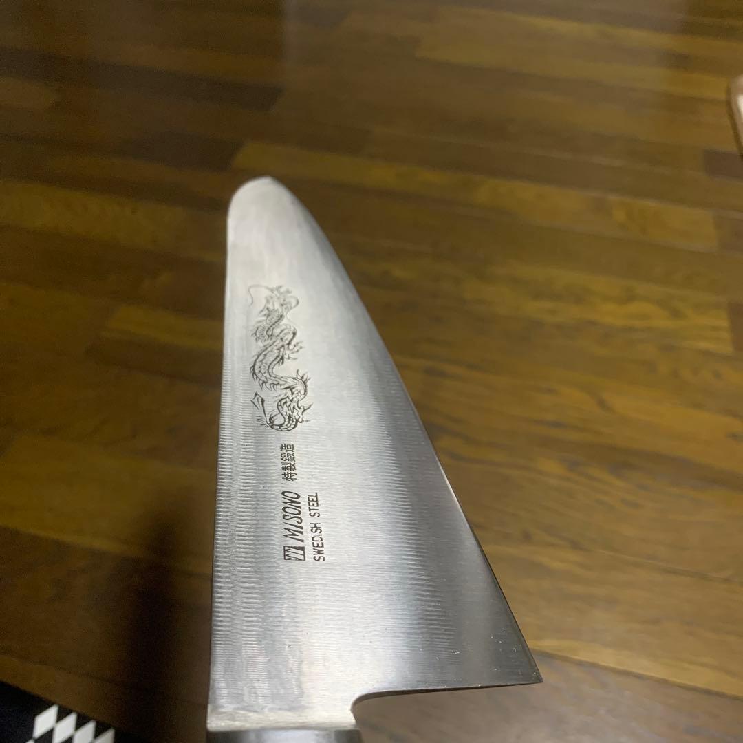 MISONO 牛刀 約36cm ドラゴン彫刻