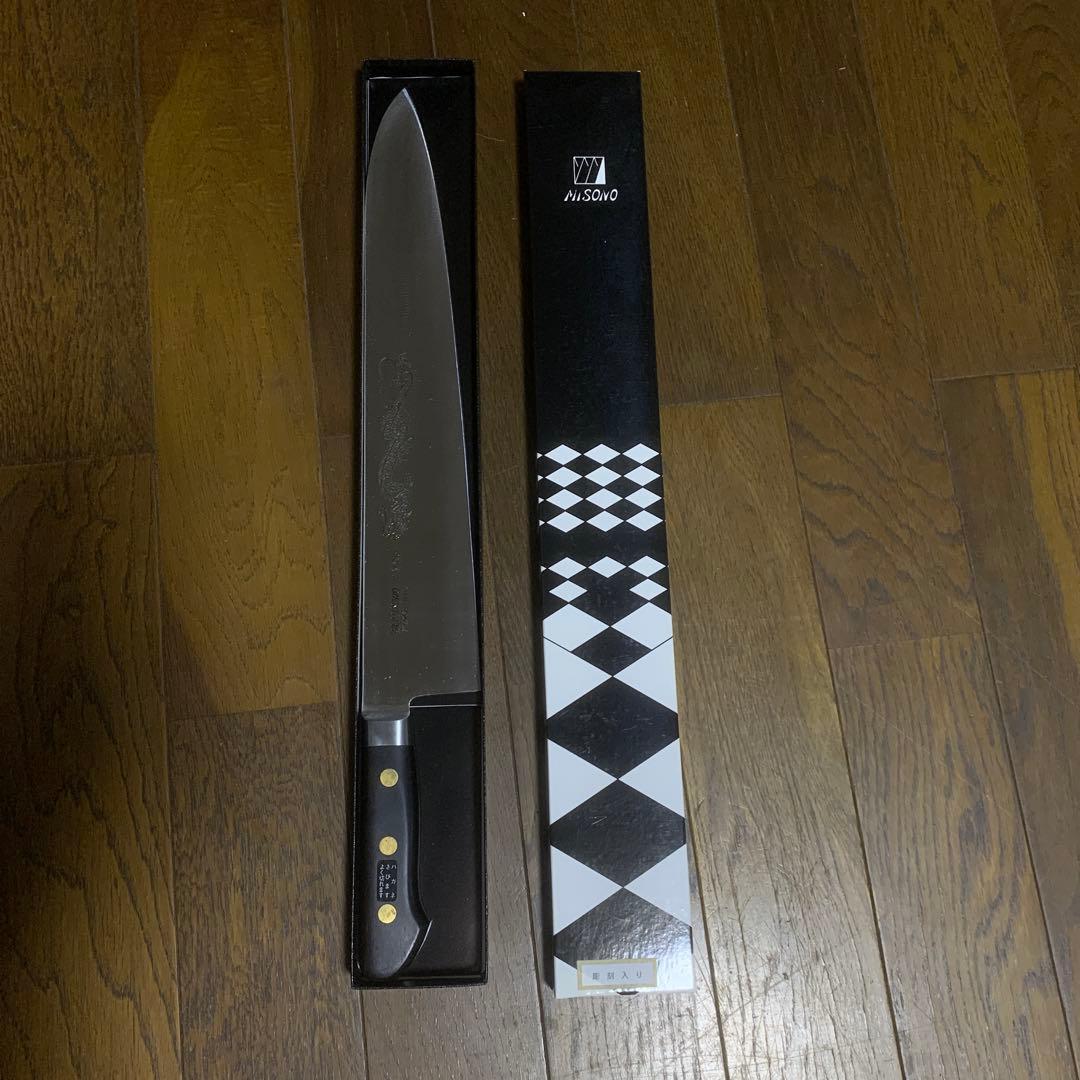MISONO 牛刀 約36cm ドラゴン彫刻