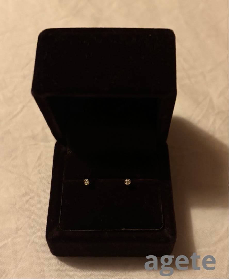 agete k18ダイヤモンドピアス