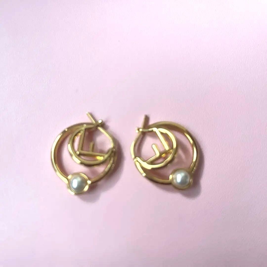 FENDI ピアス ゴールド パール