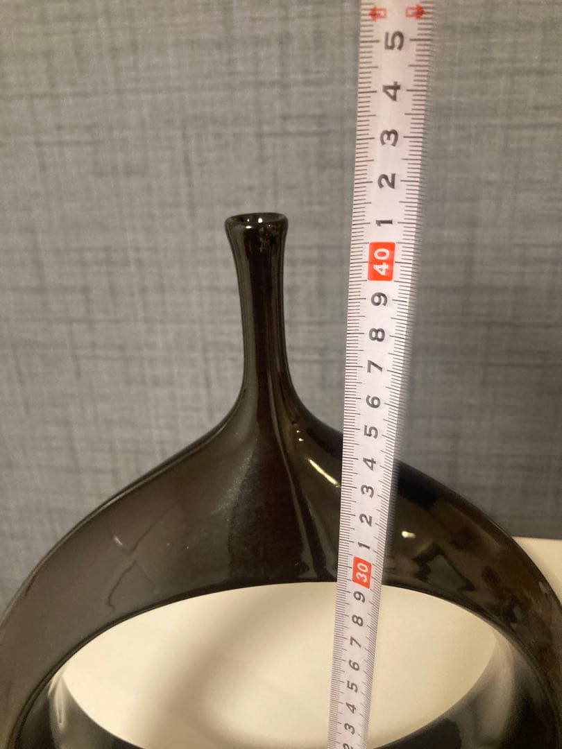 【美品】THE CONRAN SHOPコンランショップ　オブジェ黒フラワーベース