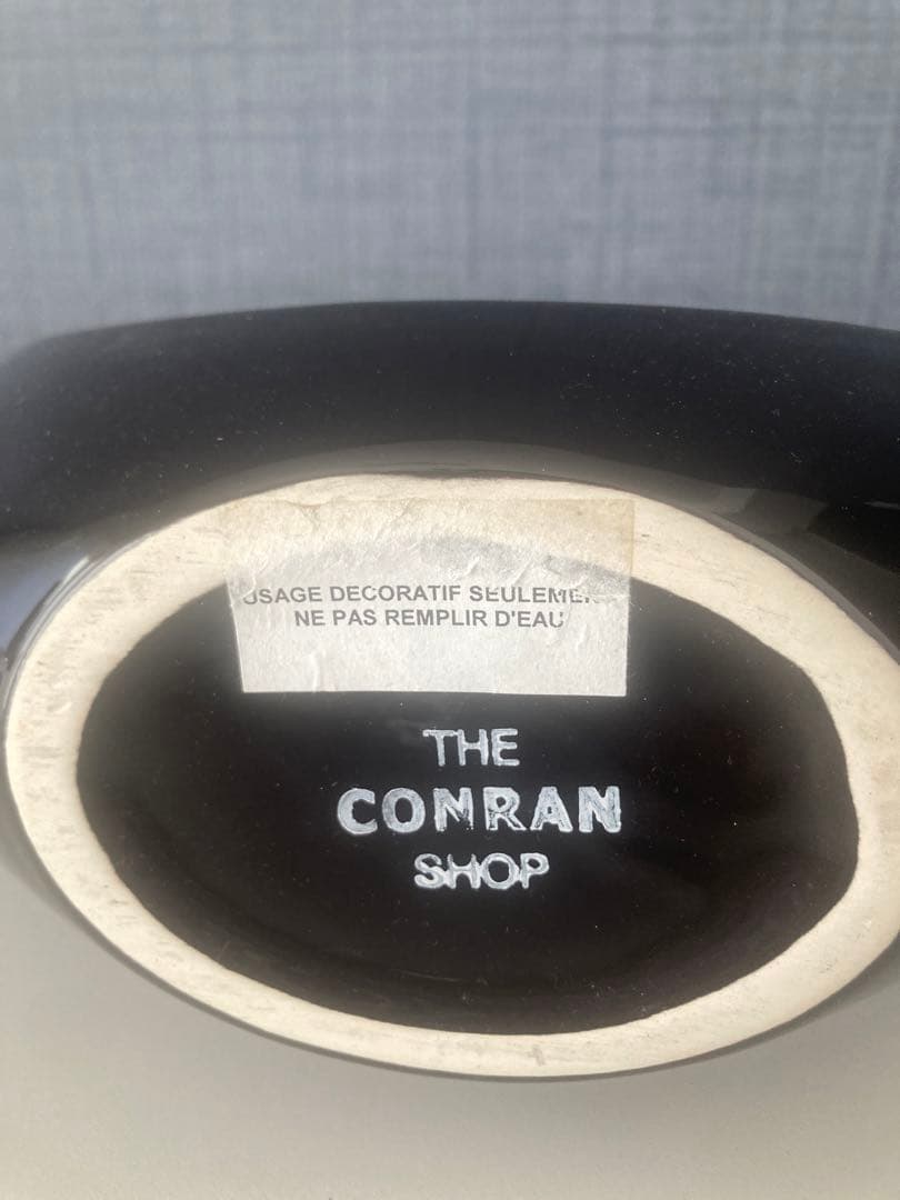 【美品】THE CONRAN SHOPコンランショップ　オブジェ黒フラワーベース