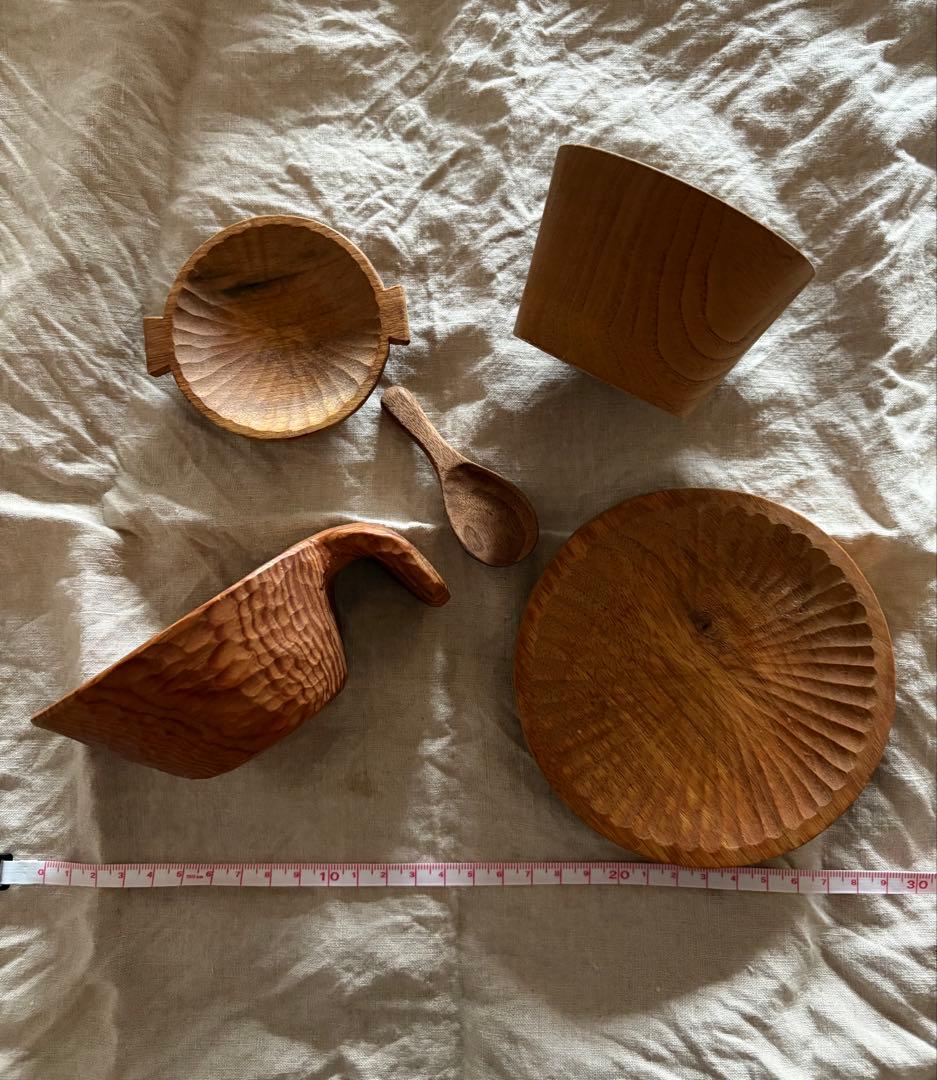 作家さん 木彫り 5点セット