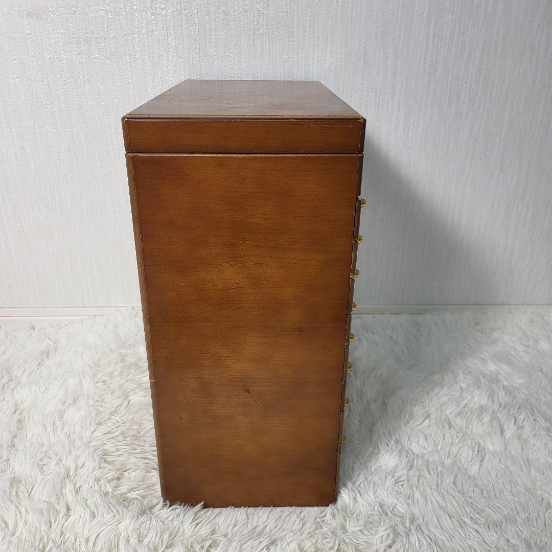 【希少】レトロ ヴィンテージ 9段ジュエリーボックス ミラー付き