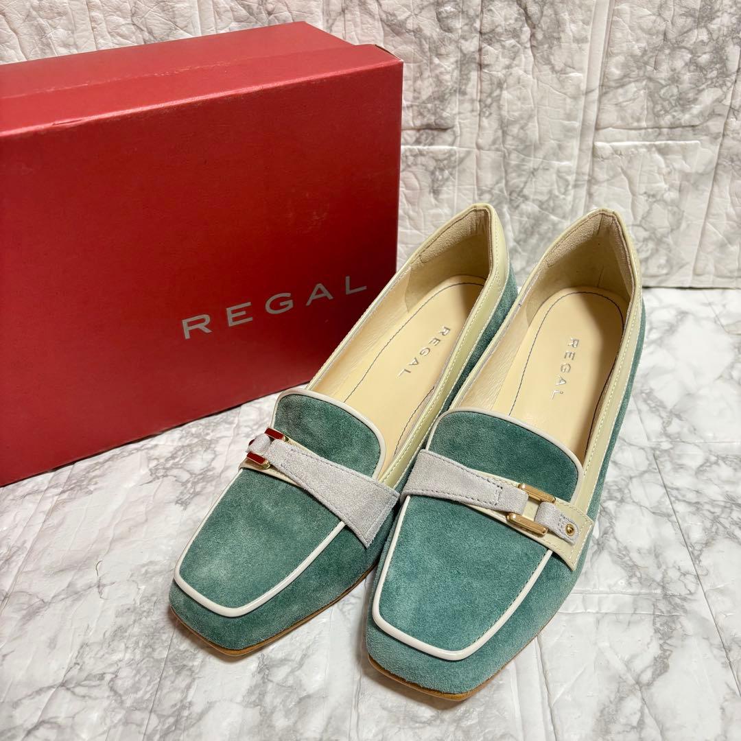 新品✨️◆REGAL ヒールアップローファー スクエアトゥ 太ヒール 22,5◆