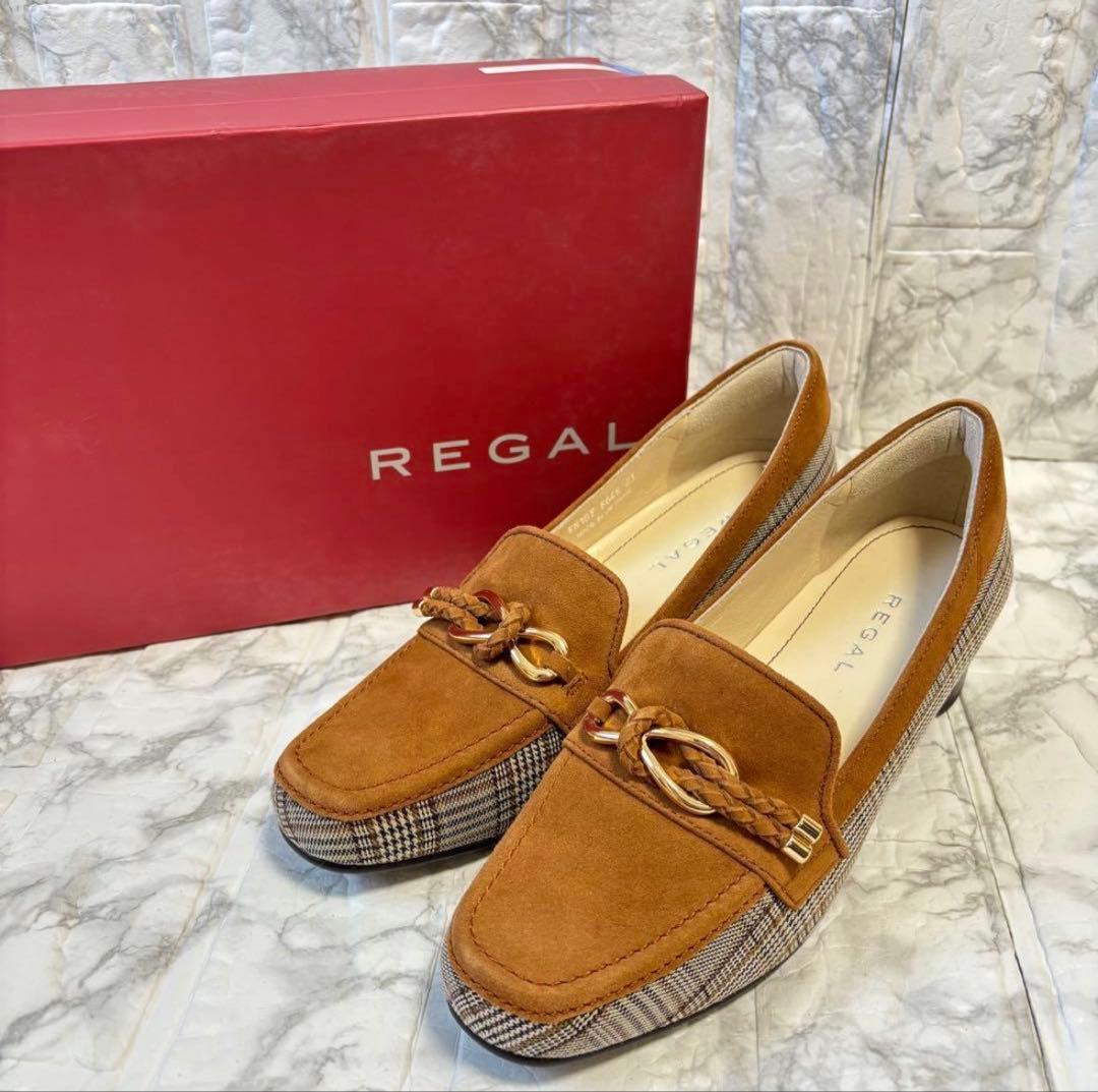 新品✨️◆REGAL ヒールアップローファー スクエアトゥ 太ヒール 22,5◆