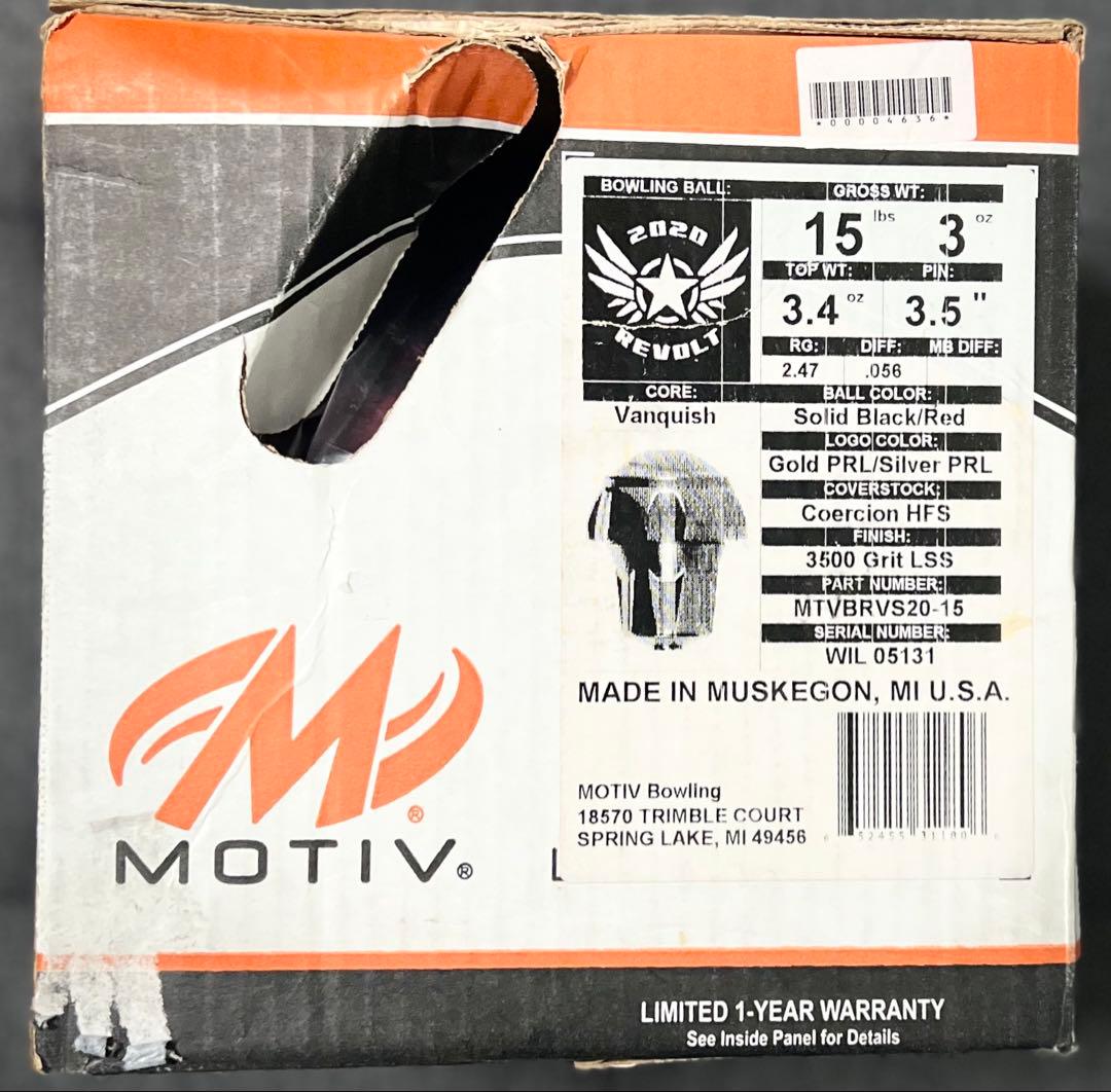 ★値下★15ポンド新品★希少ヴァンキッシュコア★リボルト2020★モーティブ★