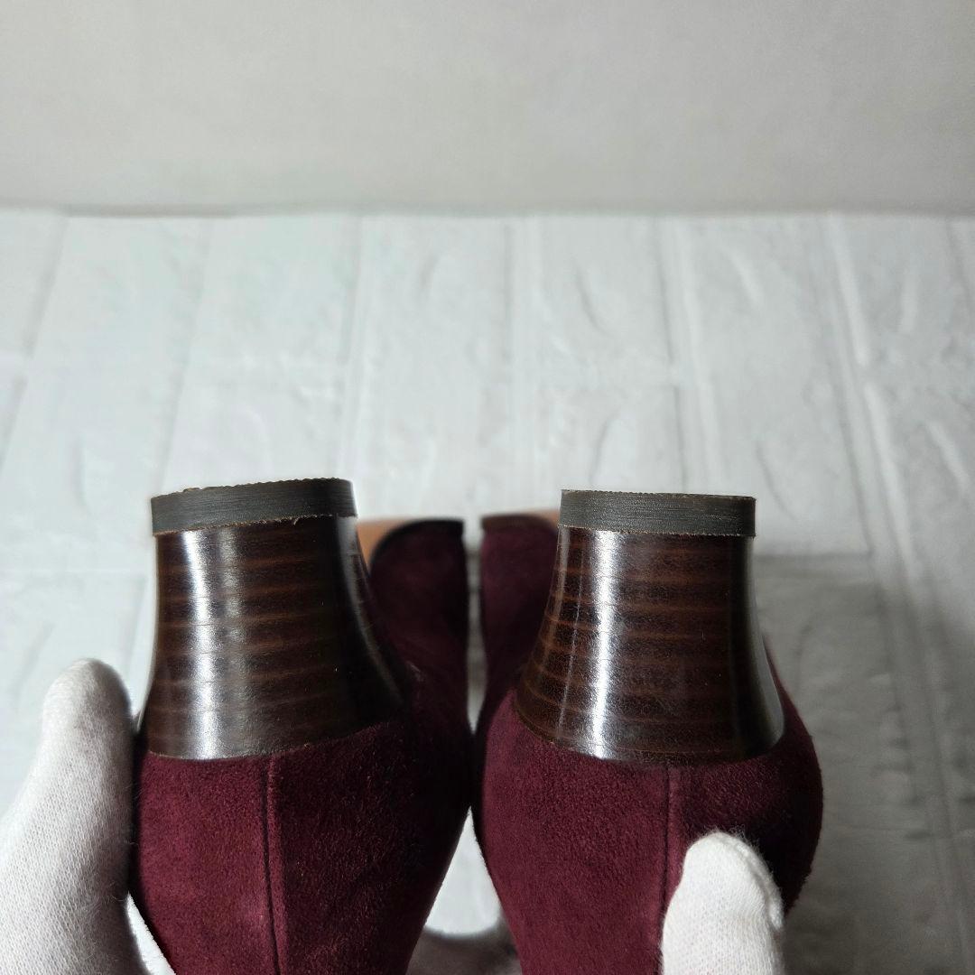 【未使用級】グッチ パンプス バンブー 37C(24cm) ワインレッド