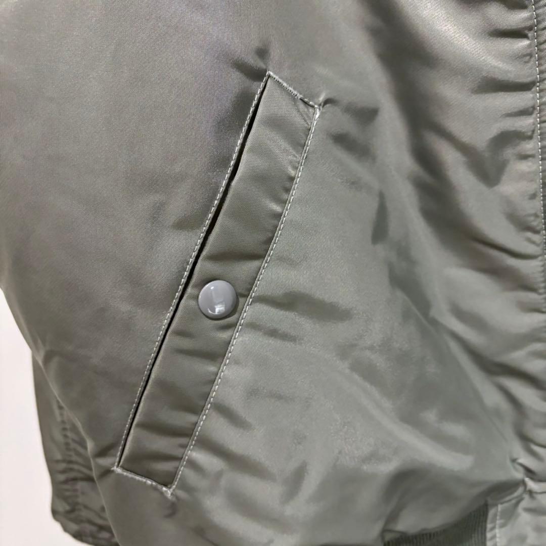 BEAMS THERMOLITE MA-1 リラックスフィット フライト カーキ