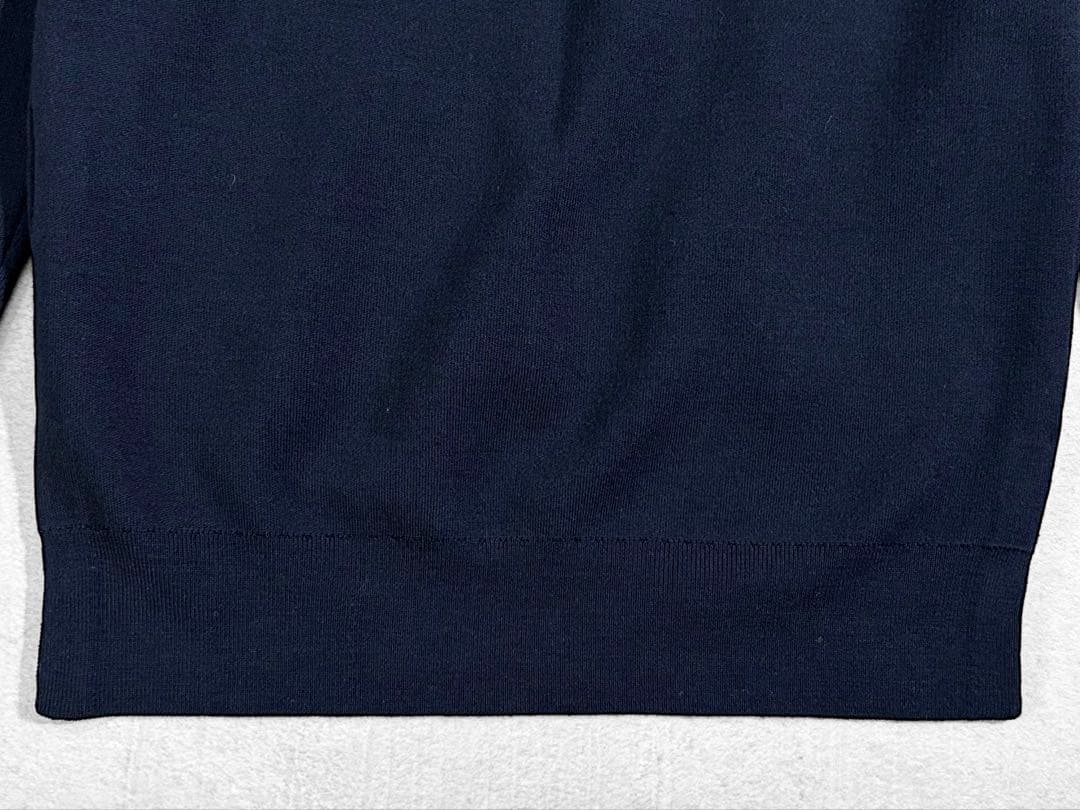 極美品 AP STUDIO ウール100% クルーネックニット ネイビー 上質