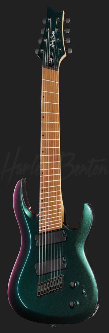 【激レア美品】Harley Benton 8弦ギター グラデーショングリーン