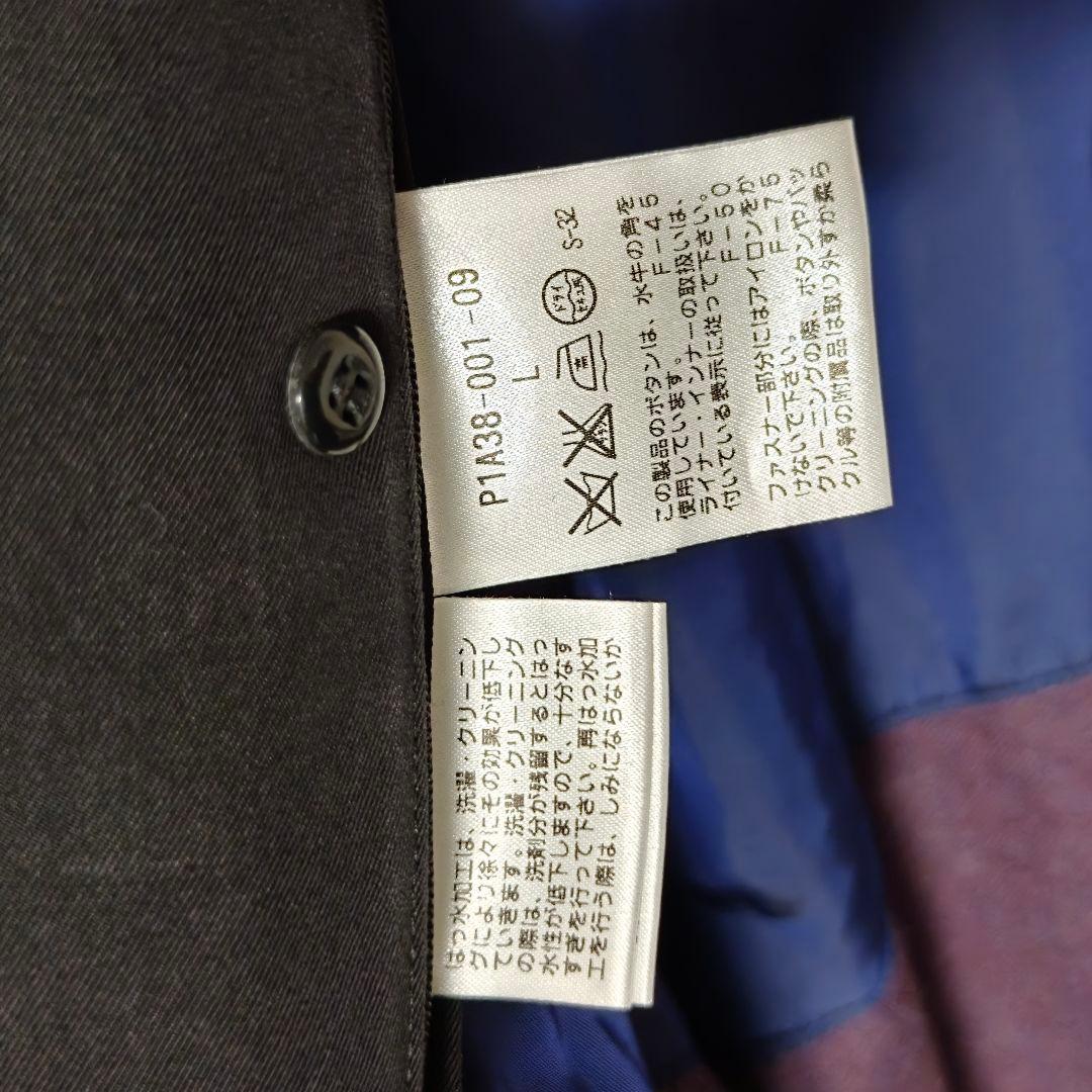 サンヨー トレンチコート 黒 L コットン 水牛ボタン 100年コート ライナー