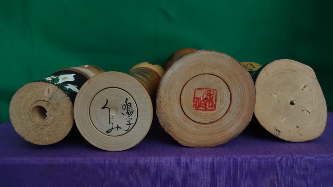 こけし 宮城県（ 作並・仙台・鳴子 ）群馬県（ 尾瀬 ）作者印有 日本伝統工芸品