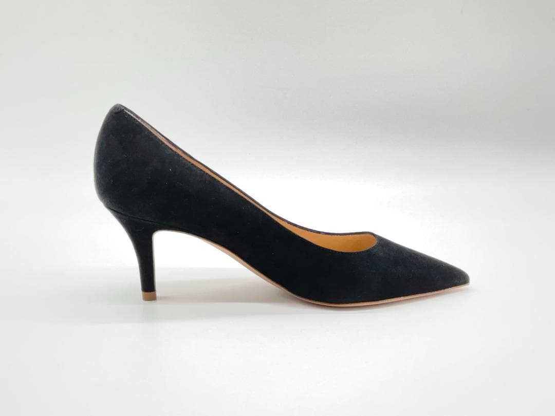 【新品】PELLICO スエードポインテッドトゥパンプス ブラック 34.5