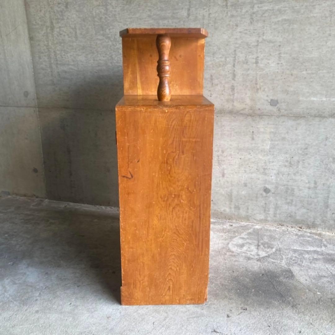 古いキャビネット ラック 飾り棚 違い棚 引き出し 扉 台 収納 木製 レトロ