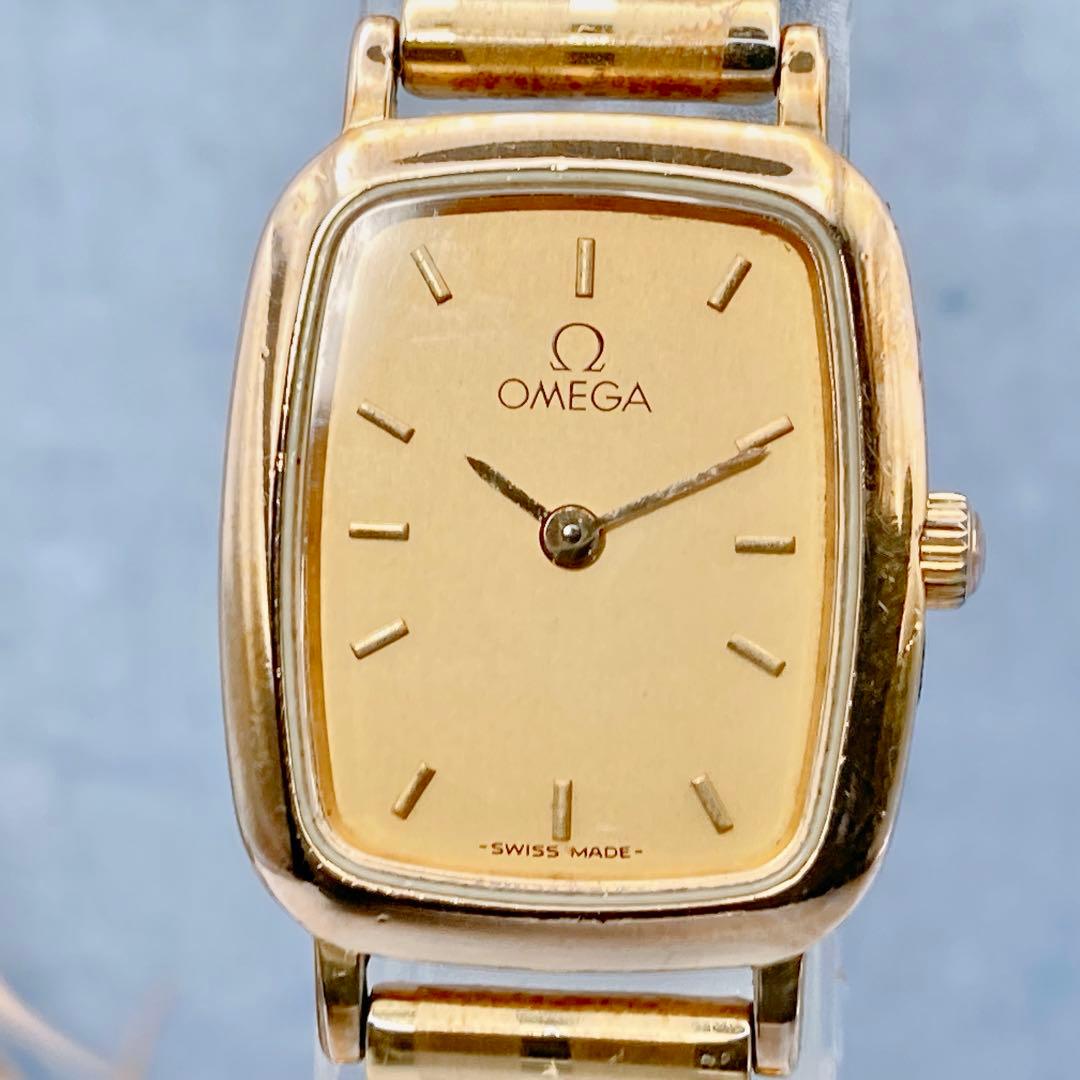 稼動品✨OMEGA オメガ Deville デビル レディース 腕時計　ゴールド