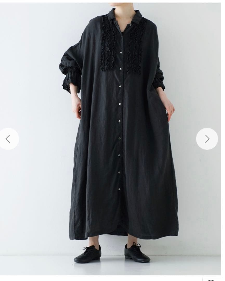 ネストローブ リネンスカラップレースワンピース