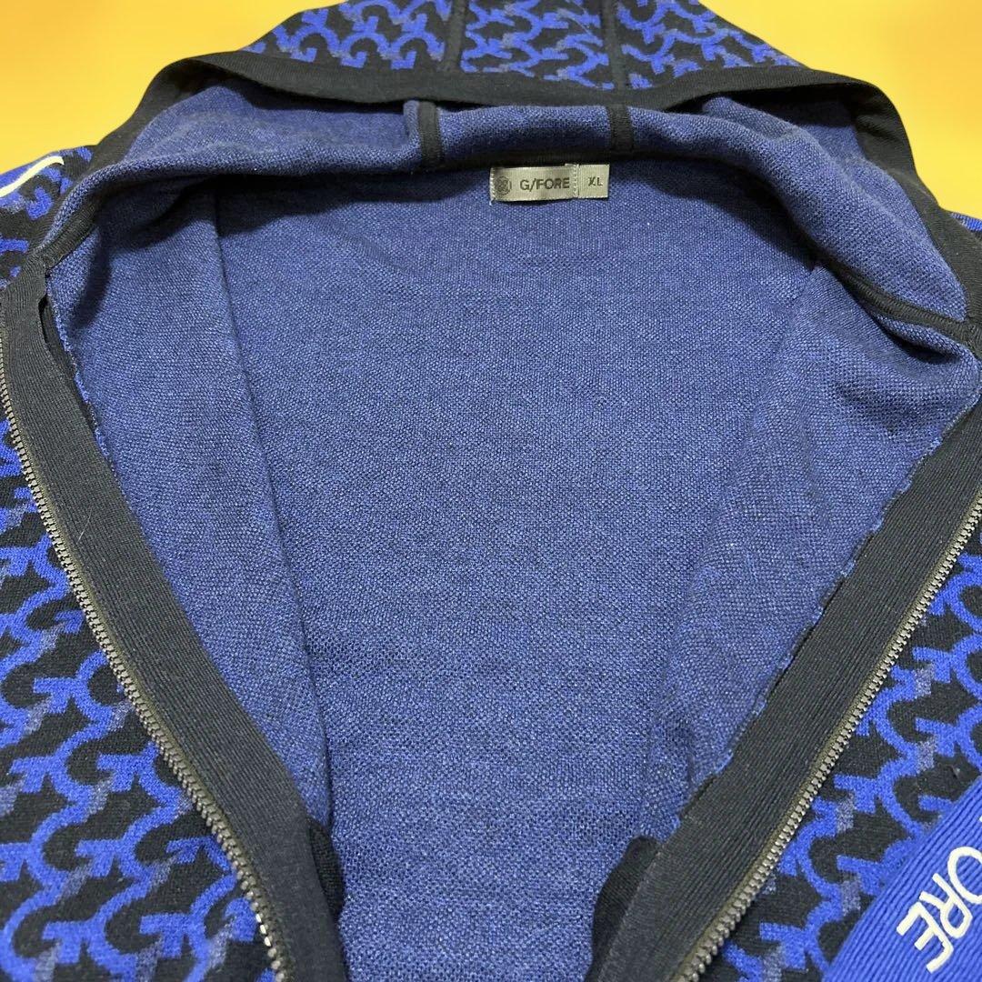 G/FORE ネイビー ブルー フード付きセーター