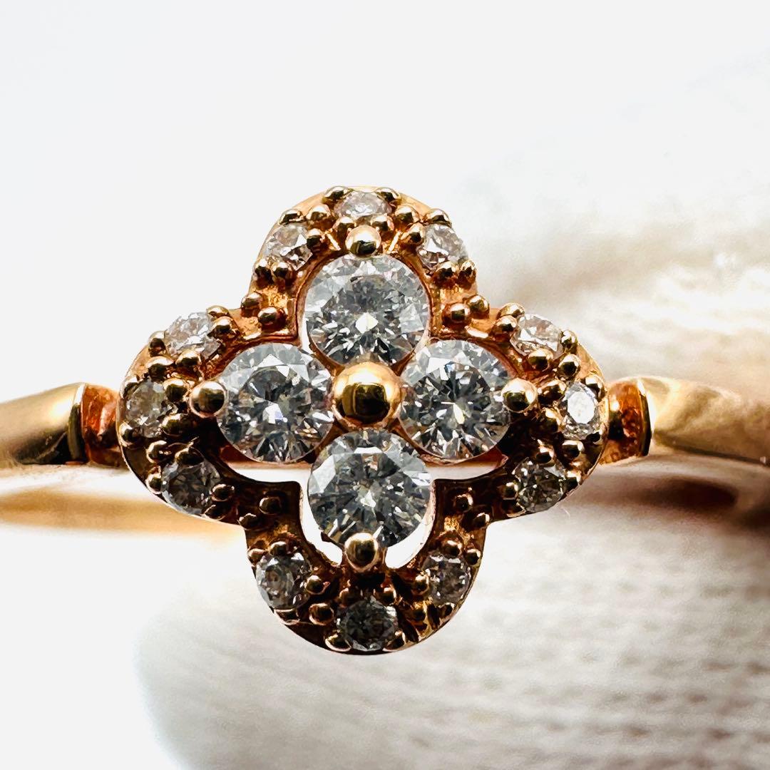 VENDOME AOYAMA K18 PG ダイヤモンドリング　13号　0.13