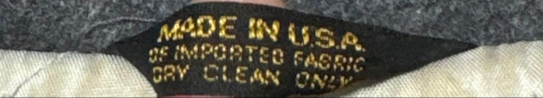 80s vtg campus USA製　wool bomber jacket