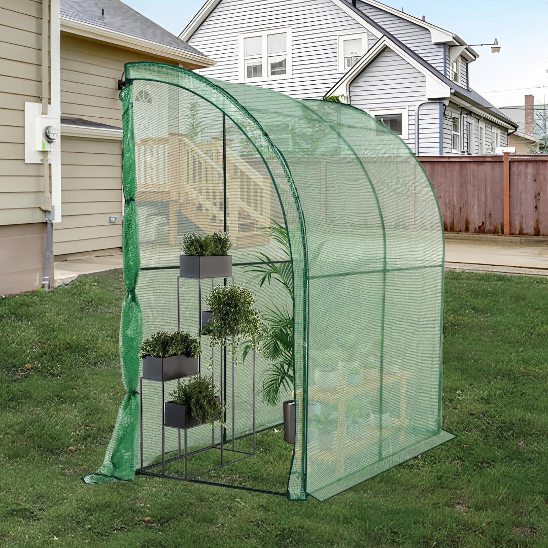 大型ビニール温室 220*120*215CM 左右2段 家庭用 ガーデンハウス