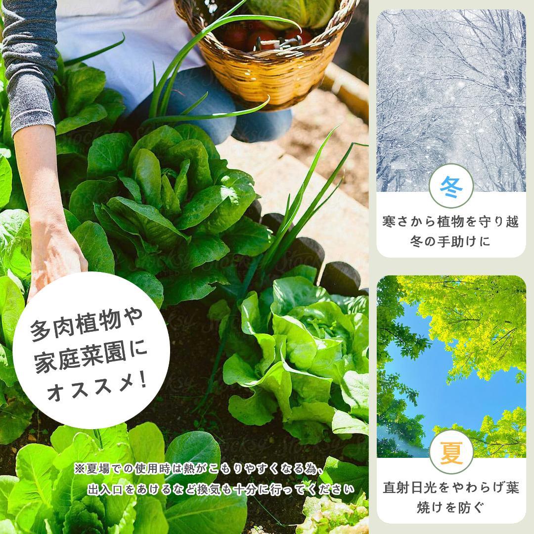 大型ビニール温室 220*120*215CM 左右2段 家庭用 ガーデンハウス