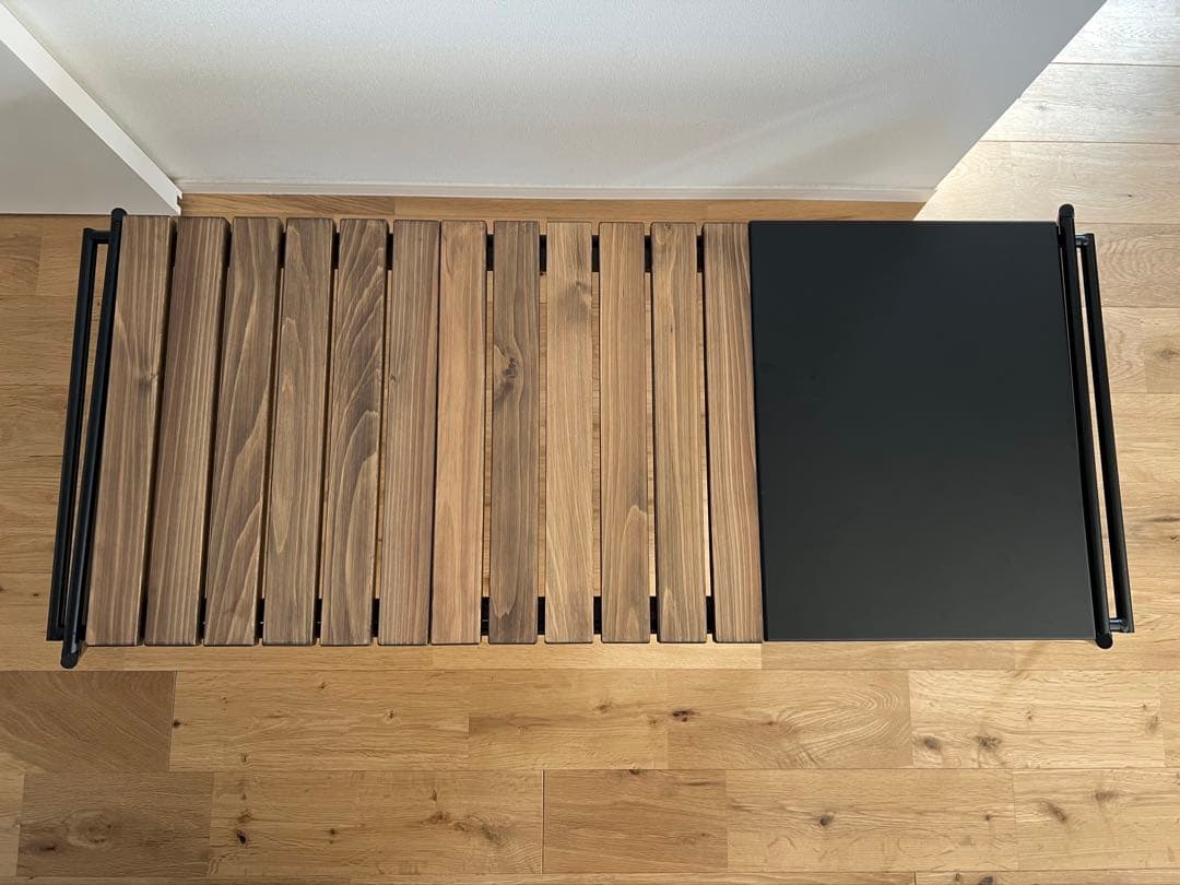 アイアン工房　アイアンテーブル+ブラックマルチプレート　　収納バッグ付き